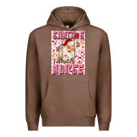 Chestnut santas favorite nurse Premium Hoodie - MaliasSmallBusiness