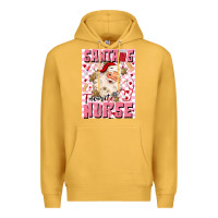 Mustard santas favorite nurse Premium Hoodie - MaliasSmallBusiness