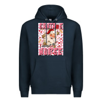 Navy santas favorite nurse Premium Hoodie - MaliasSmallBusiness