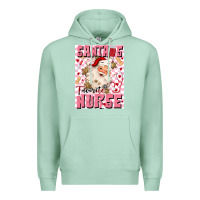 Seafoam santas favorite nurse Premium Hoodie - MaliasSmallBusiness