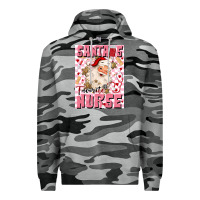 Slate Camo santas favorite nurse Premium Hoodie - MaliasSmallBusiness