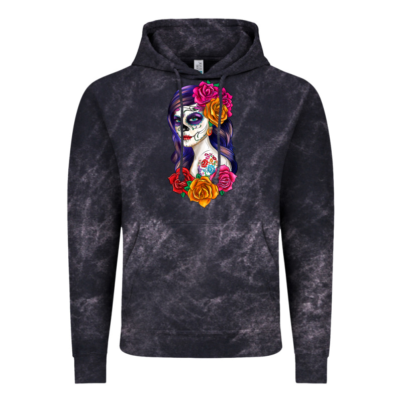 Sugar Skull Girl Vintage Hoodie by RanaPortraitStore | Teevron