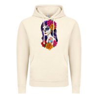 Vintage Artic sugar skull girl Vintage Hoodie - RanaPortraitStore