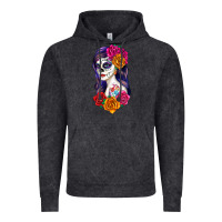 Vintage Black sugar skull girl Vintage Hoodie - RanaPortraitStore