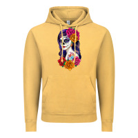 Vintage Mustard sugar skull girl Vintage Hoodie - RanaPortraitStore