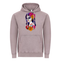 Vintage Zinc sugar skull girl Vintage Hoodie - RanaPortraitStore