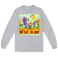 Moon Dust honeydrip bee lavender daisy sunflower seamless pa Long Sleeve Tee - FaDigitalArtStudio