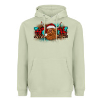 Matcha christmas mom highland cow Heavyweight Hoodie - BarkalooDesign