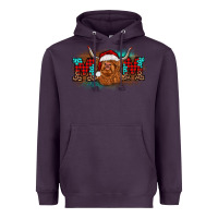 Plum christmas mom highland cow Heavyweight Hoodie - BarkalooDesign