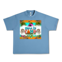 Pebble Blue born to camp Urban Heavy Tee - Zillion Design Studio