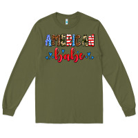 Army Green American babe Long Sleeve Tee - AdoDesignShop