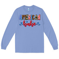 Colony Blue American babe Long Sleeve Tee - AdoDesignShop