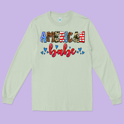 American Babe Long Sleeve Tee Designed By Adodesignshop