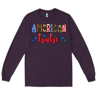 Plum American babe Long Sleeve Tee - AdoDesignShop