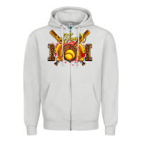 Dove Grey softball mom Zipper Hoodie - AdoDesignShop