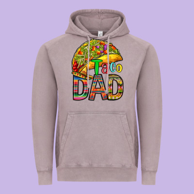 Taco Dad Vintage Hoodie Designed By Ranaportraitstore