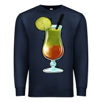 Navy Margarita Glass Premium Sweatshirt - Jasminsmagicworld