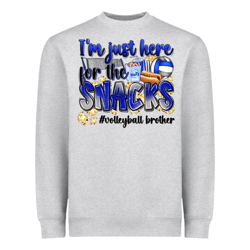 Im Just Here For The Snacks Volleyball Brother Heavyweight Sweatshirt by Zillion Design Studio | Teevron