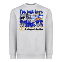 Heather Grey im just here for the snacks volleyball brother Heavyweight Sweatshirt - Zillion Design Studio
