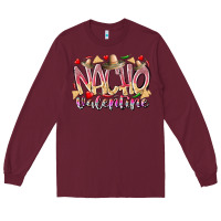Burgundy nacho valentine Long Sleeve Tee - RacoonDesign