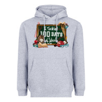 Heather Grey I tacked 100 days school Baseball Heavyweight Hoodie - NancyCooperArtShop