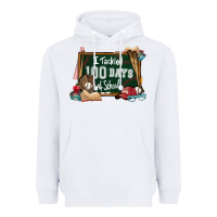 White I tacked 100 days school Baseball Heavyweight Hoodie - NancyCooperArtShop