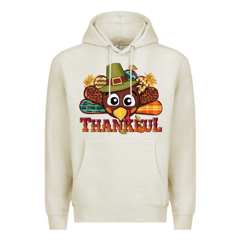 Western Thankful Thanksgiving Turkey Premium Hoodie by NancyCooperArtShop | Teevron