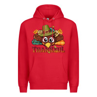 Red western thankful thanksgiving turkey Premium Hoodie - NancyCooperArtShop