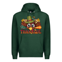 Sports Green western thankful thanksgiving turkey Premium Hoodie - NancyCooperArtShop