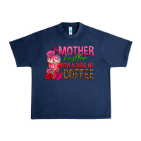 Navy mother hustler wt a side of coffee Urban Heavy Tee - texasbilliewilder