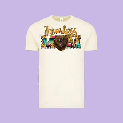 Fearless Mom Bear Vintage Tee Designed By Barkaloodesign