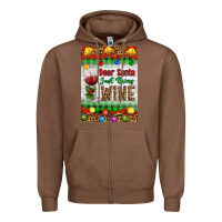 Chestnut Christmas Dear Santa Just Bring Wine Zipper Hoodie - Artiststas