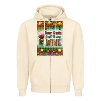 Sandshell Christmas Dear Santa Just Bring Wine Zipper Hoodie - Artiststas