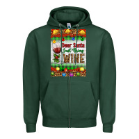 Sports Green Christmas Dear Santa Just Bring Wine Zipper Hoodie - Artiststas