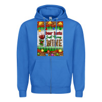 True Royal Christmas Dear Santa Just Bring Wine Zipper Hoodie - Artiststas