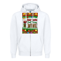 White Christmas Dear Santa Just Bring Wine Zipper Hoodie - Artiststas