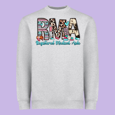 Rma Registered Medical Aide Heavyweight Sweatshirt Designed By Zillion Design Studio