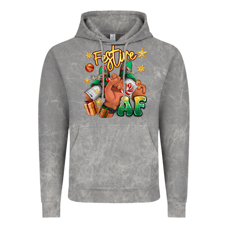 Festive Af Christmas Black Man Sneakers Vintage Hoodie by RanaPortraitStore | Teevron