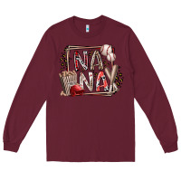 Burgundy nana baseball Long Sleeve Tee - RacoonDesign