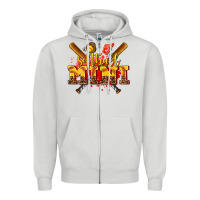 Dove Grey softball mini Zipper Hoodie - AdoDesignShop