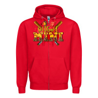 Red softball mini Zipper Hoodie - AdoDesignShop