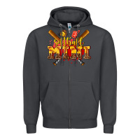Smoke softball mini Zipper Hoodie - AdoDesignShop