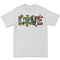 Dove Grey love autism awareness leopard cowhide Premium Tee - Artiststas