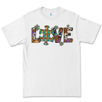 White love autism awareness leopard cowhide Premium Tee - Artiststas