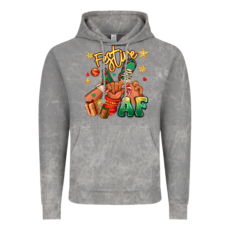 Festive Af Christmas Black Kid Sneakers Vintage Hoodie by RanaPortraitStore | Teevron