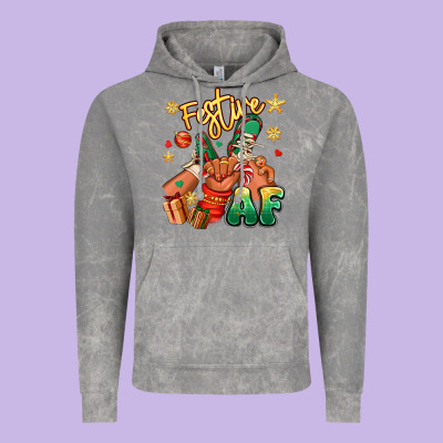 Festive Af Christmas Black Kid Sneakers Vintage Hoodie Designed By Ranaportraitstore