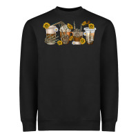 Black skeleton hands coffee cups Heavyweight Sweatshirt - texasbilliewilder