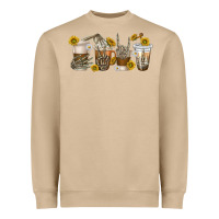 Mushroom skeleton hands coffee cups Heavyweight Sweatshirt - texasbilliewilder