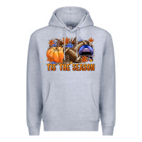 Heather Grey tis the season football Premium Hoodie - NancyCooperArtShop