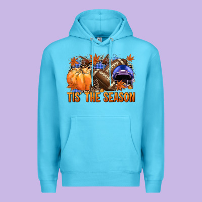 Tis The Season Football Premium Hoodie Designed By Nancycooperartshop